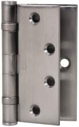 Stanley - 4-1/2" Long Steel Commercial Hinge - Satin Chrome Finish, 5 Knuckles, 8 Holes - A1 Tooling