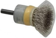 Osborn - 3/4" Brush Diam, Crimped, End Brush - 1/4" Diam Shank, 20,000 Max RPM - A1 Tooling