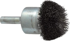 Osborn - 1-1/4" Brush Diam, Crimped, End Brush - 1/4" Diam Shank, 15,000 Max RPM - A1 Tooling