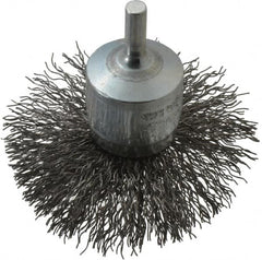 Osborn - 3" Brush Diam, Crimped, End Brush - 1/4" Diam Shank, 15,000 Max RPM - A1 Tooling