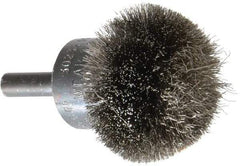 Osborn - 1-1/2" Brush Diam, Crimped, End Brush - 1/4" Diam Shank, 15,000 Max RPM - A1 Tooling