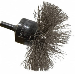 Osborn - 3" Brush Diam, Crimped, End Brush - 1/4" Diam Shank, 15,000 Max RPM - A1 Tooling