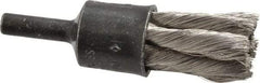 Osborn - 1/2" Brush Diam, Knotted, End Brush - 1/4" Diam Shank, 22,000 Max RPM - A1 Tooling