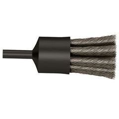 Osborn - 3/4" Brush Diam, Knotted, End Brush - 1/4" Diam Shank, 20,000 Max RPM - A1 Tooling