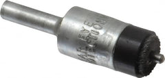 Osborn - 1/2" Brush Diam, End Brush - 1/4" Diam Shank, 1/8" Pilot Diam, 25,000 Max RPM - A1 Tooling