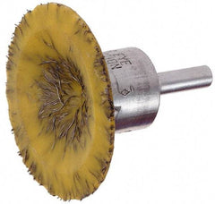 Osborn - 1-3/4" Brush Diam, Encapsulated, Flared End Brush - 1/4" Diam Shank, 25,000 Max RPM - A1 Tooling