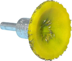 Osborn - 1-3/4" Brush Diam, Encapsulated, Flared End Brush - 1/4" Diam Shank, 25,000 Max RPM - A1 Tooling