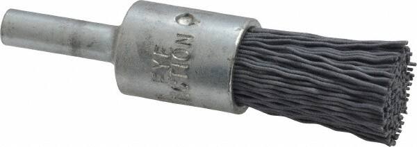 Osborn - 320 Grit, 1/2" Brush Diam, End Brush - Extra Fine Grade, 1/4" Diam Shank, 9,000 Max RPM - A1 Tooling