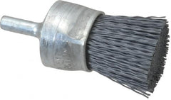 Osborn - 320 Grit, 1" Brush Diam, End Brush - Extra Fine Grade, 1/4" Diam Shank, 9,000 Max RPM - A1 Tooling