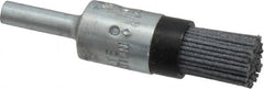 Osborn - 120 Grit, 1/2" Brush Diam, End Brush - Fine Grade, 1/4" Diam Shank, 9,000 Max RPM - A1 Tooling