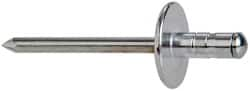 RivetKing - Size 62-64 Large Flange Head Aluminum Multi Grip Blind Rivet - Steel Mandrel, 0.062" to 1/4" Grip, 0.612" Head Diam, 0.192" to 0.196" Hole Diam, 0.519" Length Under Head, 3/16" Body Diam - A1 Tooling