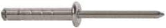 RivetKing - Size 610-612 Dome Head Aluminum Multi Grip Blind Rivet - Steel Mandrel, 1/2" to 0.787" Grip, 3/8" Head Diam, 0.192" to 0.196" Hole Diam, 1.07" Length Under Head, 3/16" Body Diam - A1 Tooling