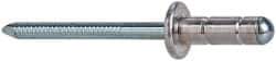 RivetKing - Size 84-86 Dome Head Aluminum Multi Grip Blind Rivet - Steel Mandrel, 0.156" to 3/8" Grip, 0.511" Head Diam, 0.257" to 0.261" Hole Diam, 0.59" Length Under Head, 1/4" Body Diam - A1 Tooling