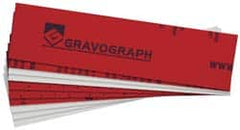 Gravotech - 8 Inch Long x 2 Inch High, Plastic Engraving Stock - Red and White - A1 Tooling