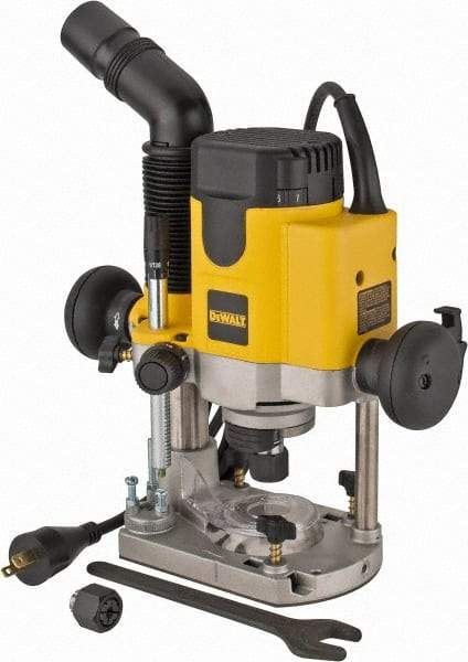 DeWALT - 8,000 to 24,000 RPM, 2 HP, 10 Amp, Plunge Base Electric Router - 1/4 and 1/2 Inch Collet - A1 Tooling