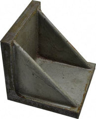 Interstate - 4" Wide x 4" Deep x 4" High Cast Iron Precision-Ground Angle Plate - Standard Plate, Flat Surface, Double Web, Single Plate - A1 Tooling