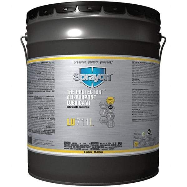 Sprayon - 5 Gal Pail Penetrant/Lubricant - Light Amber, -20°F to 500°F, Food Grade - A1 Tooling