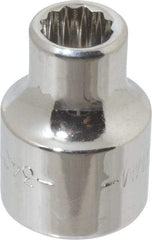 Blackhawk by Proto - 3/8" Drive, Standard Hand Socket - 12 Points, 57/64" OAL, Chrome Finish - A1 Tooling