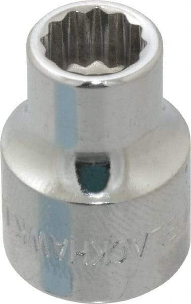 Blackhawk by Proto - 3/8" Drive, Standard Hand Socket - 12 Points, 57/64" OAL, Chrome Finish - A1 Tooling