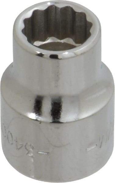 Blackhawk by Proto - 3/8" Drive, Standard Hand Socket - 12 Points, 57/64" OAL, Chrome Finish - A1 Tooling