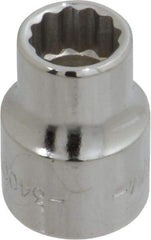 Blackhawk by Proto - 3/8" Drive, Standard Hand Socket - 12 Points, 57/64" OAL, Chrome Finish - A1 Tooling