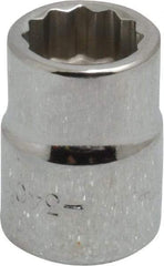 Blackhawk by Proto - 3/8" Drive, Standard Hand Socket - 12 Points, 57/64" OAL, Chrome Finish - A1 Tooling