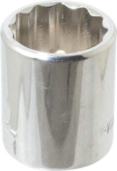 Blackhawk by Proto - 3/8" Drive, Standard Hand Socket - 12 Points, 1" OAL, Chrome Finish - A1 Tooling