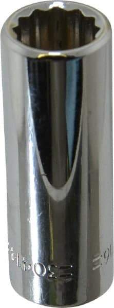 Blackhawk by Proto - 7/16", 3/8" Drive, Deep Hand Socket - 12 Points, 1-13/16" OAL, Chrome Finish - A1 Tooling