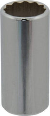 Blackhawk by Proto - 3/4", 3/8" Drive, Deep Hand Socket - 12 Points, 2-15/64" OAL, Chrome Finish - A1 Tooling