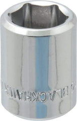 Blackhawk by Proto - 1/2", 3/8" Drive, Standard Hand Socket - 6 Points, 1" OAL, Chrome Finish - A1 Tooling