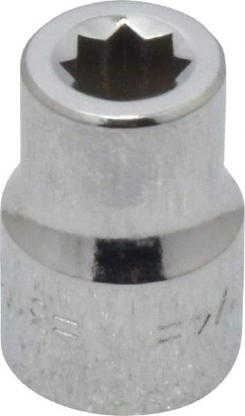 Blackhawk by Proto - 1/4", 3/8" Drive, Standard Hand Socket - 8 Points, 1" OAL, Chrome Finish - A1 Tooling