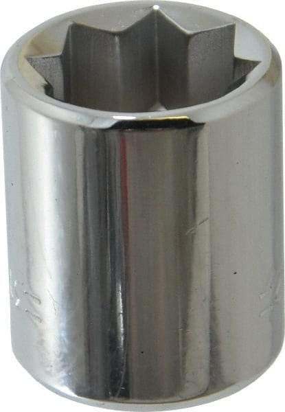 Blackhawk by Proto - 1/2", 3/8" Drive, Standard Hand Socket - 8 Points, 1" OAL, Chrome Finish - A1 Tooling