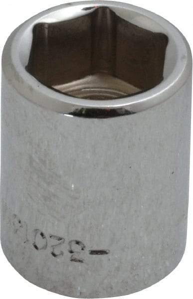 Blackhawk by Proto - 3/8" Drive, Standard Hand Socket - 6 Points, 1" OAL, Chrome Finish - A1 Tooling