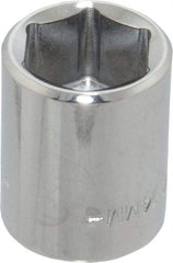 Blackhawk by Proto - 3/8" Drive, Standard Hand Socket - 6 Points, 1" OAL, Chrome Finish - A1 Tooling