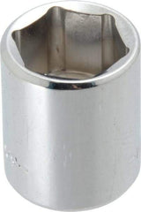 Blackhawk by Proto - 3/8" Drive, Standard Hand Socket - 6 Points, 1" OAL, Chrome Finish - A1 Tooling