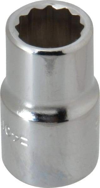 Blackhawk by Proto - 1/2", 1/2" Drive, Standard Hand Socket - 12 Points, 1-1/2" OAL, Chrome Finish - A1 Tooling