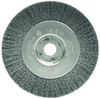 4" Diameter - 3/8-1/2" Arbor Hole - Crimped Stainless Straight Wheel - A1 Tooling