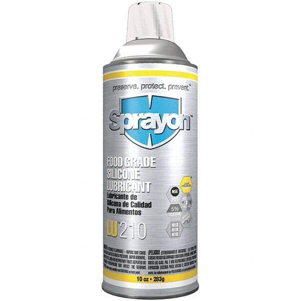 Sprayon - 12 oz Aerosol Silicone Penetrant/Lubricant - Clear, -40°F to 450°F, Food Grade - A1 Tooling