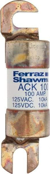 Ferraz Shawmut - 100 Amp Time Delay Round Forklift & Truck Fuse - 125VAC, 125VDC, 4.46" Long x 1" Wide, Bussman ACK100, Ferraz Shawmut ACK100 - A1 Tooling