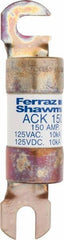 Ferraz Shawmut - 150 Amp Time Delay Round Forklift & Truck Fuse - 125VAC, 125VDC, 4.72" Long x 1" Wide, Bussman ACK150, Ferraz Shawmut ACK150 - A1 Tooling