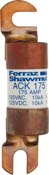 Ferraz Shawmut - 175 Amp Time Delay Round Forklift & Truck Fuse - 125VAC, 125VDC, 4.72" Long x 1" Wide, Bussman ACK175, Ferraz Shawmut ACK175 - A1 Tooling