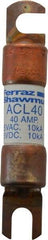 Ferraz Shawmut - 40 Amp General Purpose Round Forklift & Truck Fuse - 125VAC, 125VDC, 3.07" Long x 0.5" Wide, Bussman ACL40, Ferraz Shawmut ACL40 - A1 Tooling