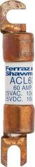 Ferraz Shawmut - 60 Amp General Purpose Round Forklift & Truck Fuse - 125VAC, 125VDC, 3.07" Long x 0.5" Wide, Bussman ACL60, Ferraz Shawmut ACL60 - A1 Tooling