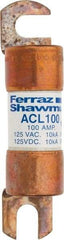 Ferraz Shawmut - 100 Amp General Purpose Round Forklift & Truck Fuse - 125VAC, 125VDC, 3.49" Long x 0.75" Wide, Bussman ACL100, Ferraz Shawmut ACL100 - A1 Tooling