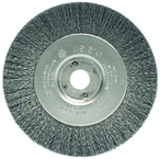 4" Diameter - 3/8-1/2" Arbor Hole - Crimped Stainless Straight Wheel - A1 Tooling