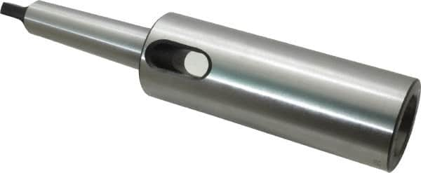 Interstate - MT4 Inside Morse Taper, MT3 Outside Morse Taper, Extension Morse Taper to Morse Taper - 9-1/2" OAL, Medium Carbon Steel, Soft with Hardened Tang - Exact Industrial Supply