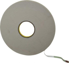 3M - 1/2" x 36 Yd Rubber Adhesive Double Sided Tape - 1/16" Thick, White, Polyethylene Foam Liner, Continuous Roll, Series 4466W - A1 Tooling