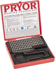 Pryor - 112 Piece, 3/32 Inch Character, Steel Type Set - 12 Character Capacity - A1 Tooling