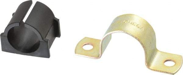 ZSI - 7/8" Tube, Steel, Zinc Plated Tube Strap with Cushion - 2 Mounting Holes - A1 Tooling