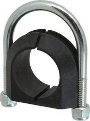 ZSI - 1-1/4" Pipe, Steel U Bolt Clamp with Cushion - Electro Galvanized, 3/4" Panel Thickness - A1 Tooling